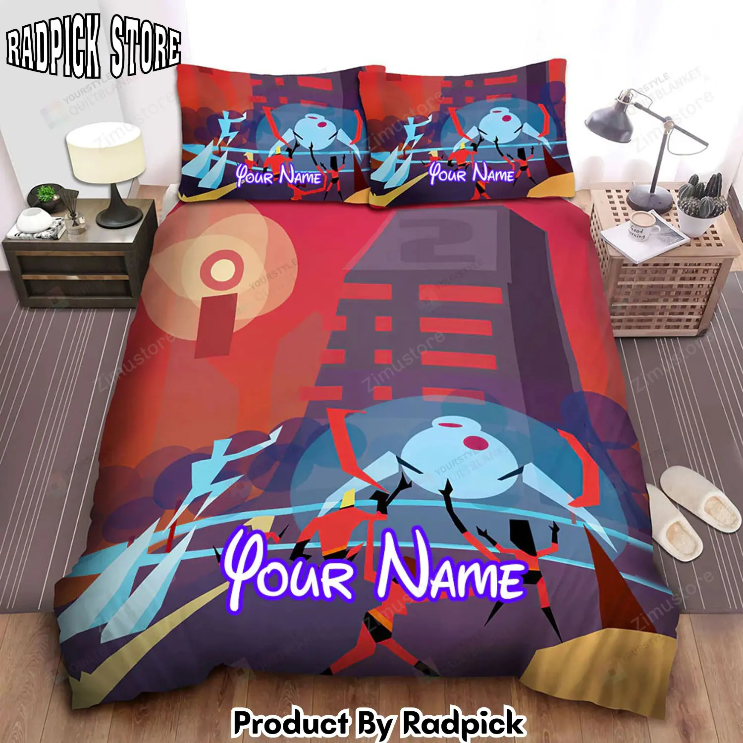Radpick the incredibles movie in aesthetic artwork bed sheets spread comforter duvet cover personalized name bedding sets rp3271219